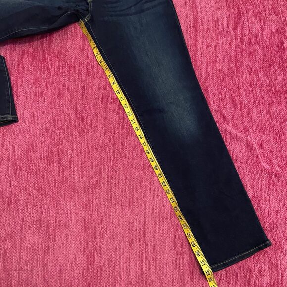 Lucky Brand Sweet Mid Rise Straight Jeans Dark Blue Size 14/32 - Picture 10 of 11
